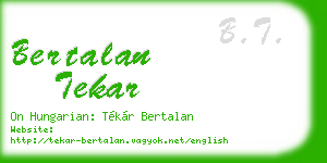 bertalan tekar business card